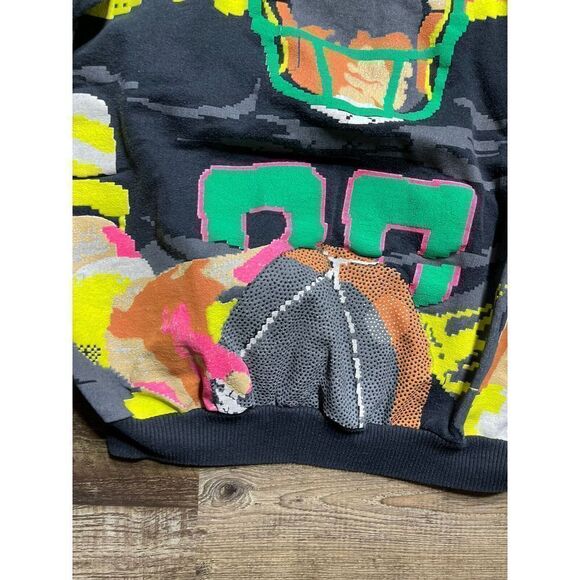 COPY - Vintage Green Bay packers caribe sweatshirt neon L bright player face gr… - Picture 3 of 10